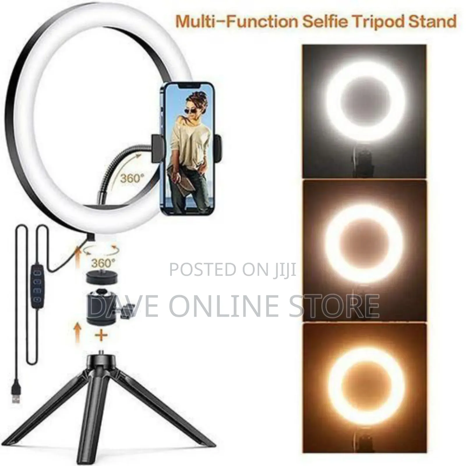10 Inch Pro 26cm Ring LED Light With Tripod Stand