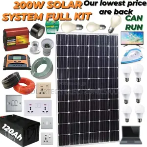 200W Solar System Kit/ All Installation Materials Included
