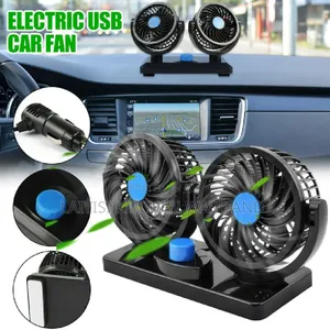 Dual Head Car Fans,12V Electric Auto Cooling Fan,Headrest