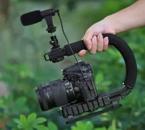 Handle Grip Handheld Camera Stabilizer With Led Light