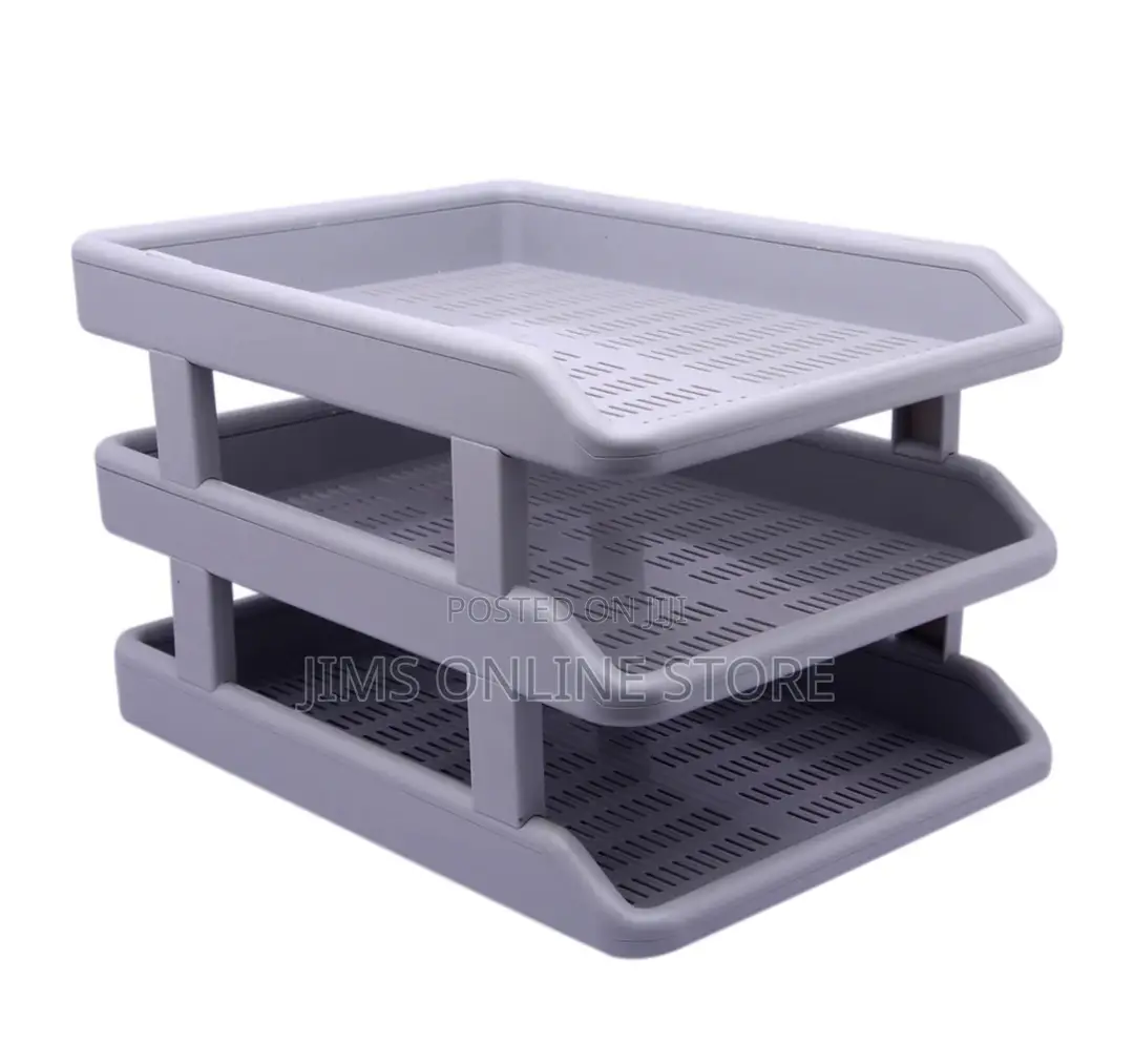 Deluxe Document Tray 3 Layer Hard Plastic