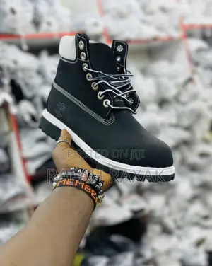 Original Black/White Waterproof 6 Inch Timberland Boots