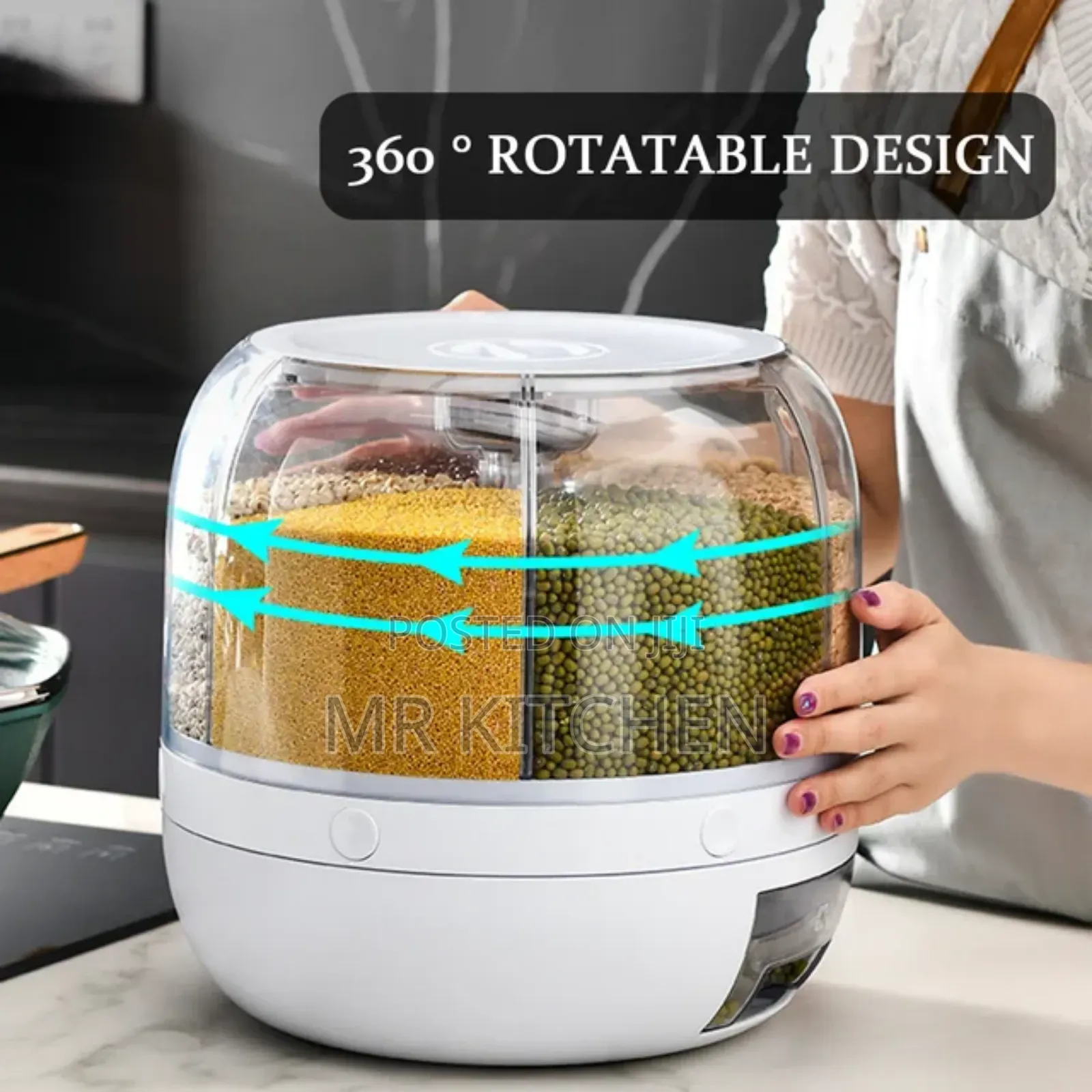 Round Rotational Cereal Dispenser
