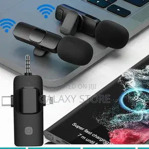 3in1 Microphone Wireless Lavalier Dual Mic for iPhone, Android, Camera