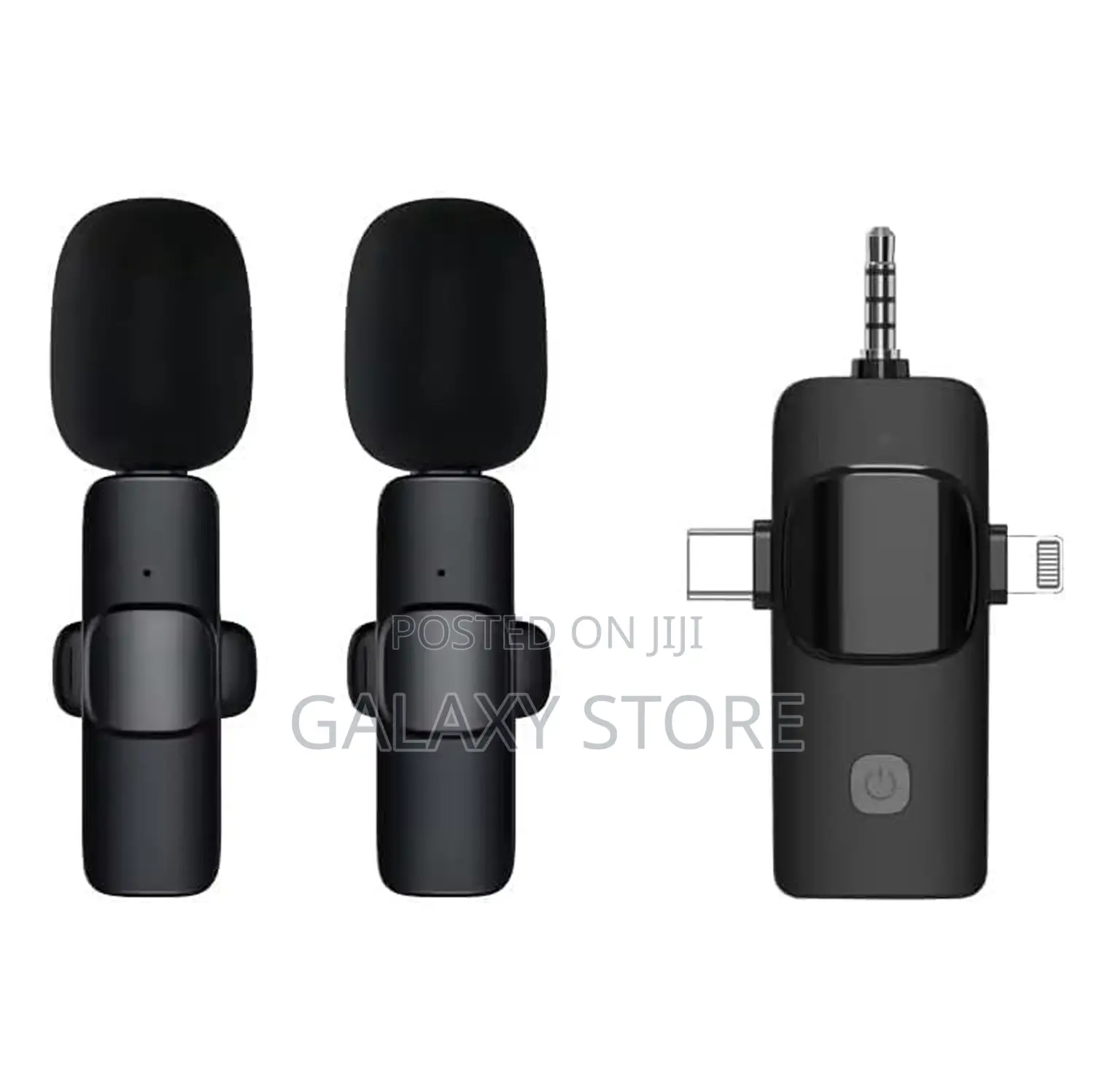3in1 Microphone Wireless Lavalier Dual Mic for iPhone, Android, Camera