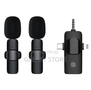3in1 Microphone Wireless Lavalier Dual Mic for iPhone, Android, Camera