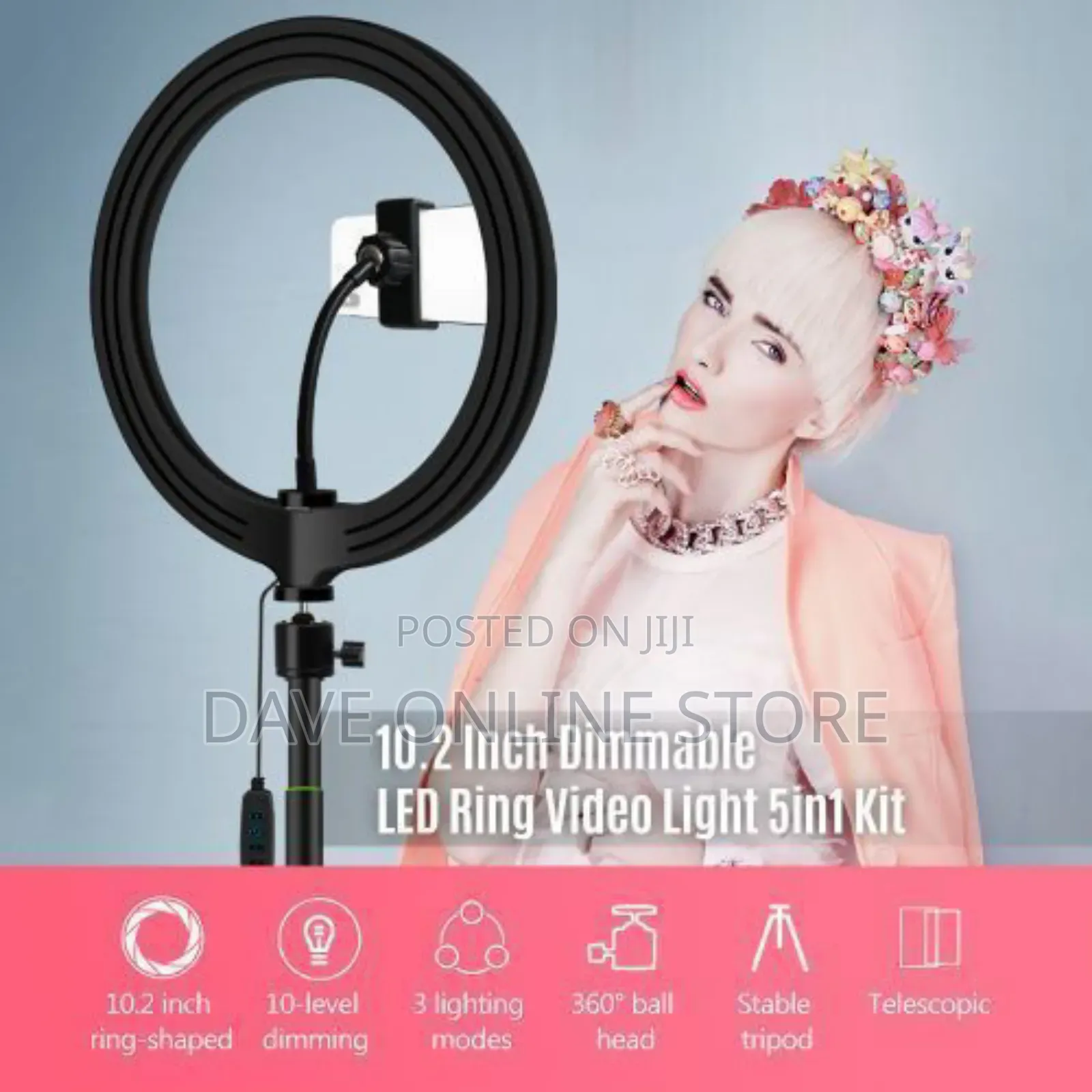Full Set 26CM Studio Camera Ring Light Photo Stand
