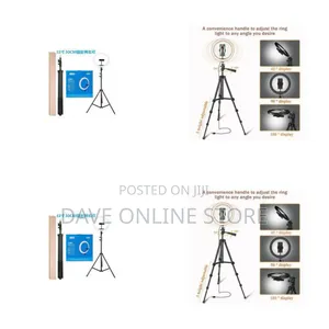 12 Inch Ring Light With Stand, for Tik Tok, Youtube, - Black