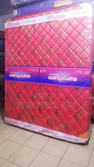 Eurofoam Mattress Quilted Density. 5*6*8inches.( Red)