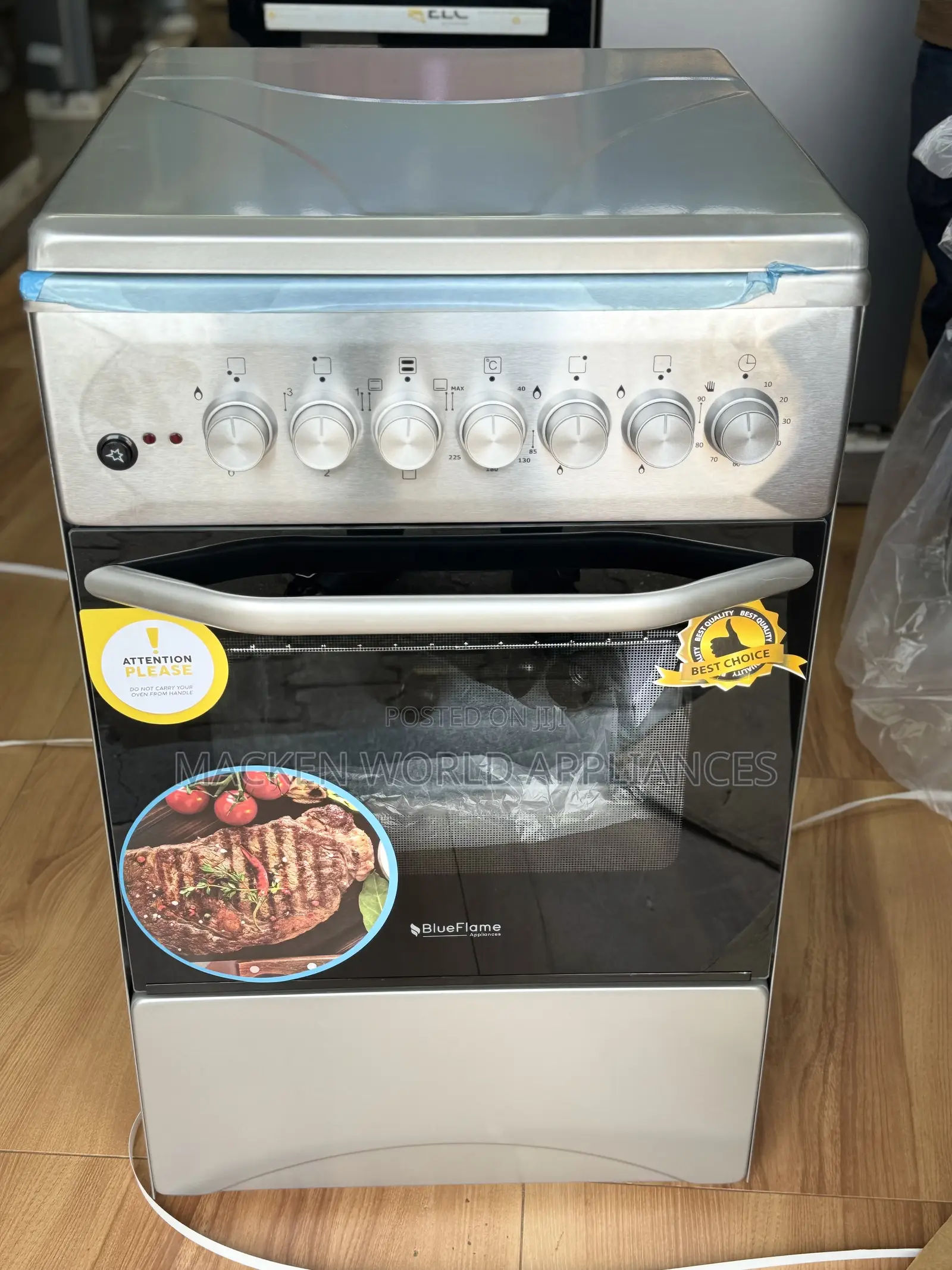 BLUEFLAME COOKER 3 Gas Burners +1 Electric Plate Silver