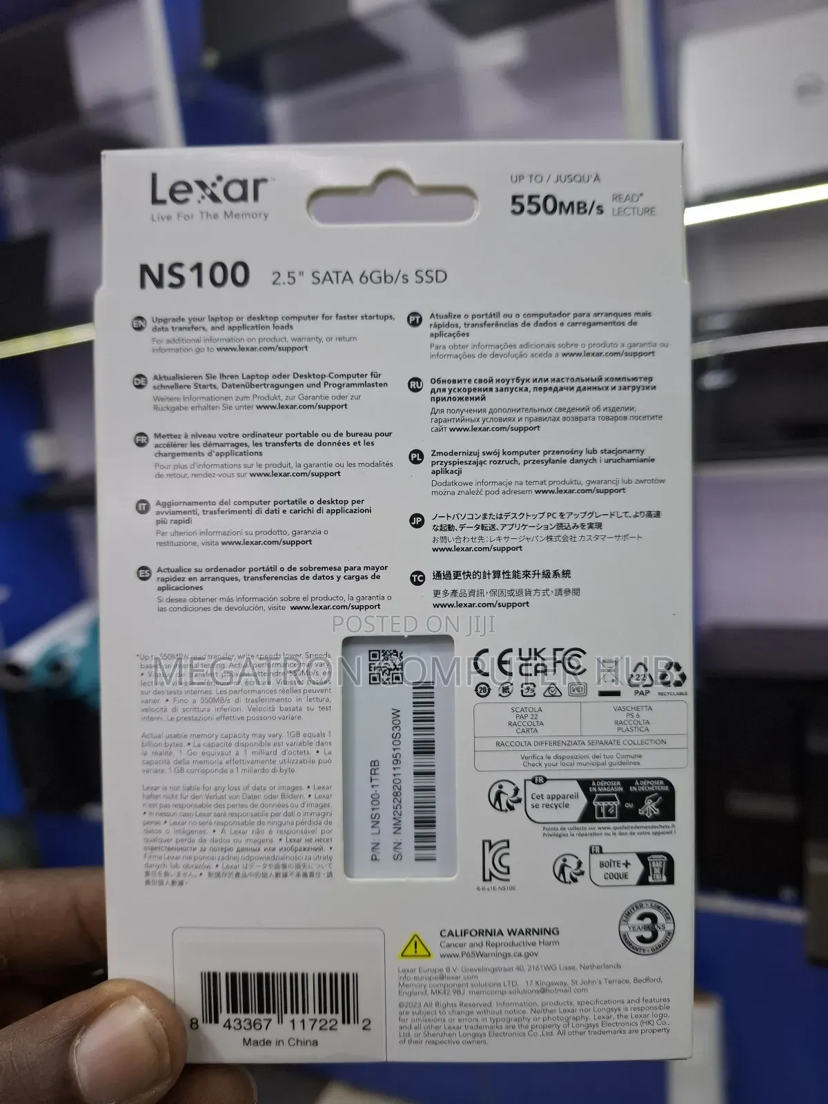1tb SSD Sata 2.5 Lexar Laptop and Desktop Drive