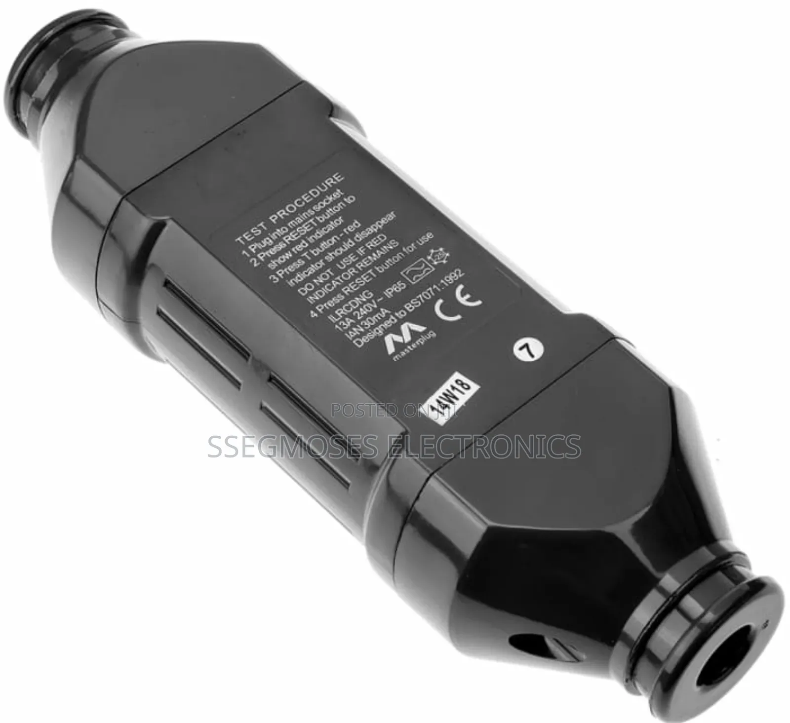 UK Masterplug in-Line RCD Connector Adapter