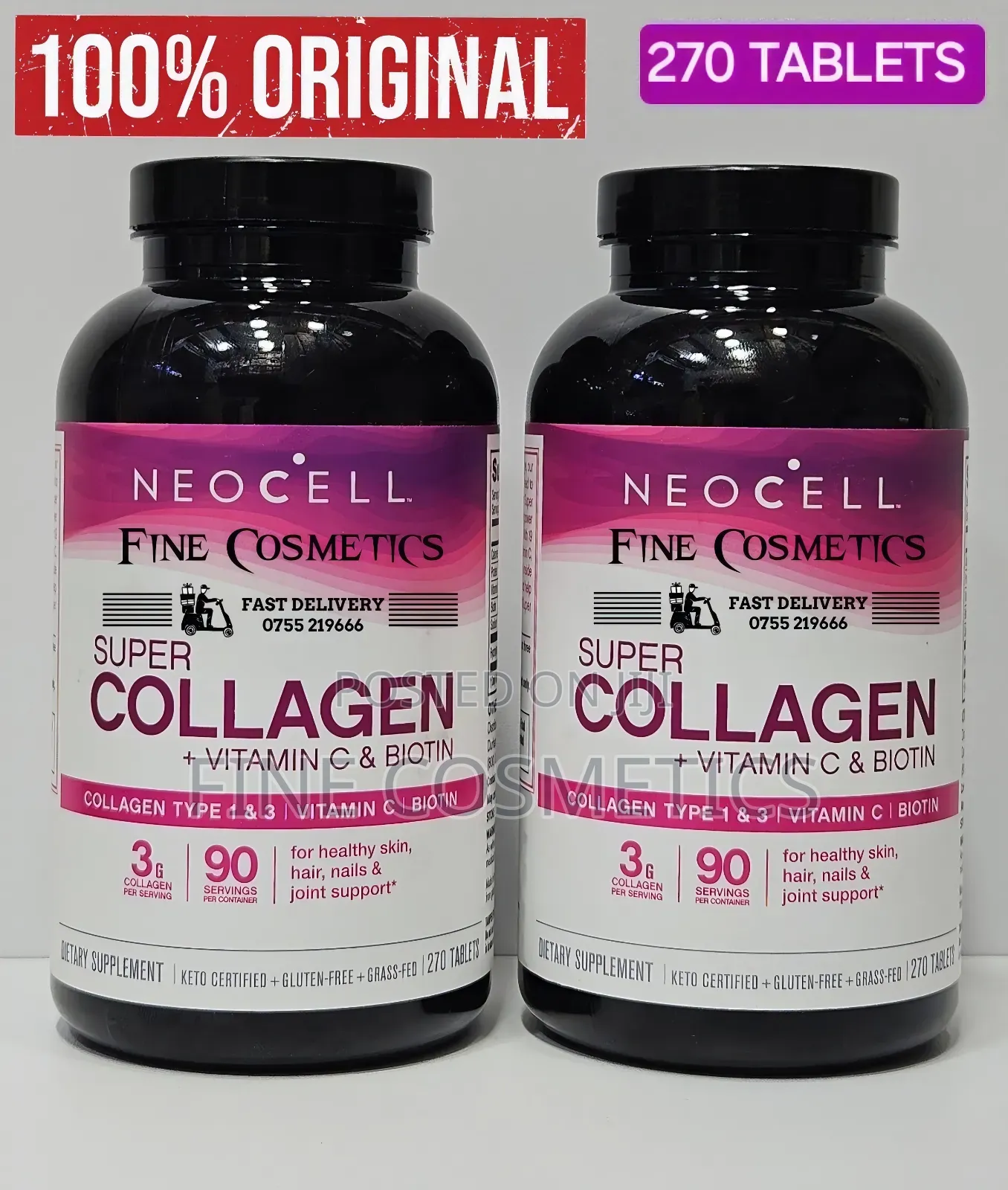 NEOCELL Super Collagen + Vitamin C and Biotin Skin Tablets