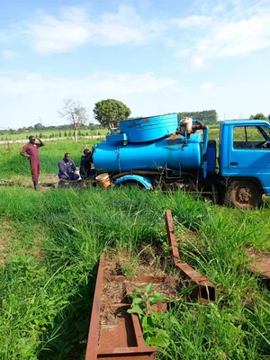 Toilet Emptying With Small Size Cesspool Truck