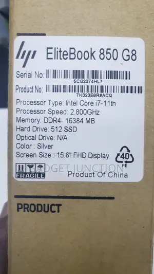 New Laptop HP EliteBook 850 G8 16GB Intel Core I7 SSD 512GB