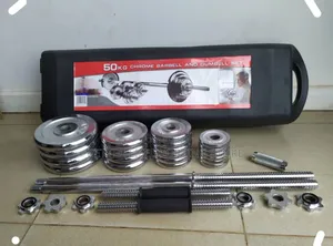 50 Kg Dumbbells Adjustable Set/Barbell Included