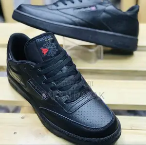 Original Men’S Black Classic Reebok Leather Casual Sneakers