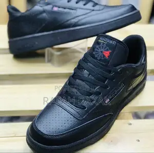 Original Men’S Black Classic Reebok Leather Casual Sneakers