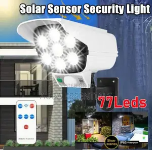 77 LED Solar Security PIR Motion Sensor Light With Remote