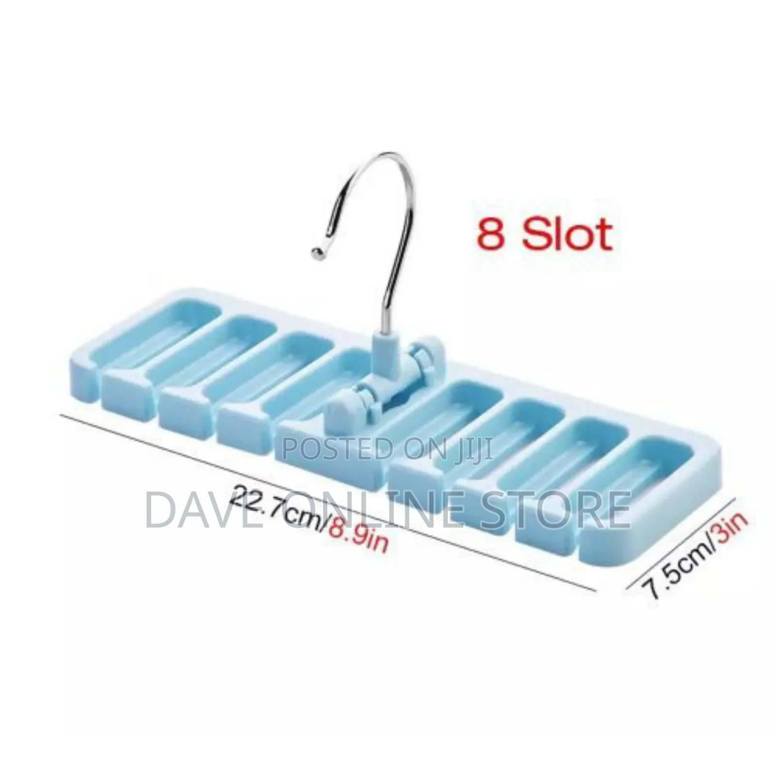 Multi-Function Storage Rack Tie Belt Organizer Hanger, Blue.