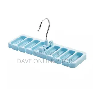 Multi-Function Storage Rack Tie Belt Organizer Hanger, Blue.