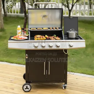 USA ROYAL GOURMET| 5 Burner Black Matte Enamel BBQ Gas Grill