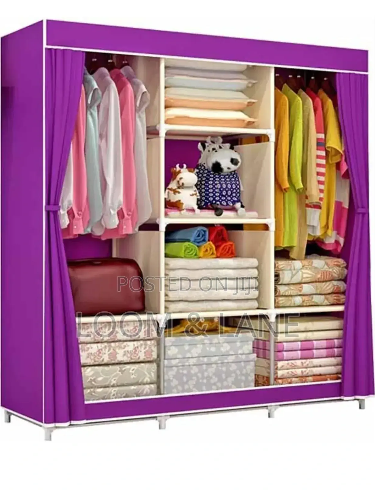 3 Column Wooden Wardrobe