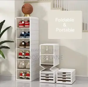 6 Tier Foldable Plastic Shoe Rack Storage Organizer