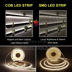 LED Strip, 5M White/Warm White COB LED Strip Light With RF