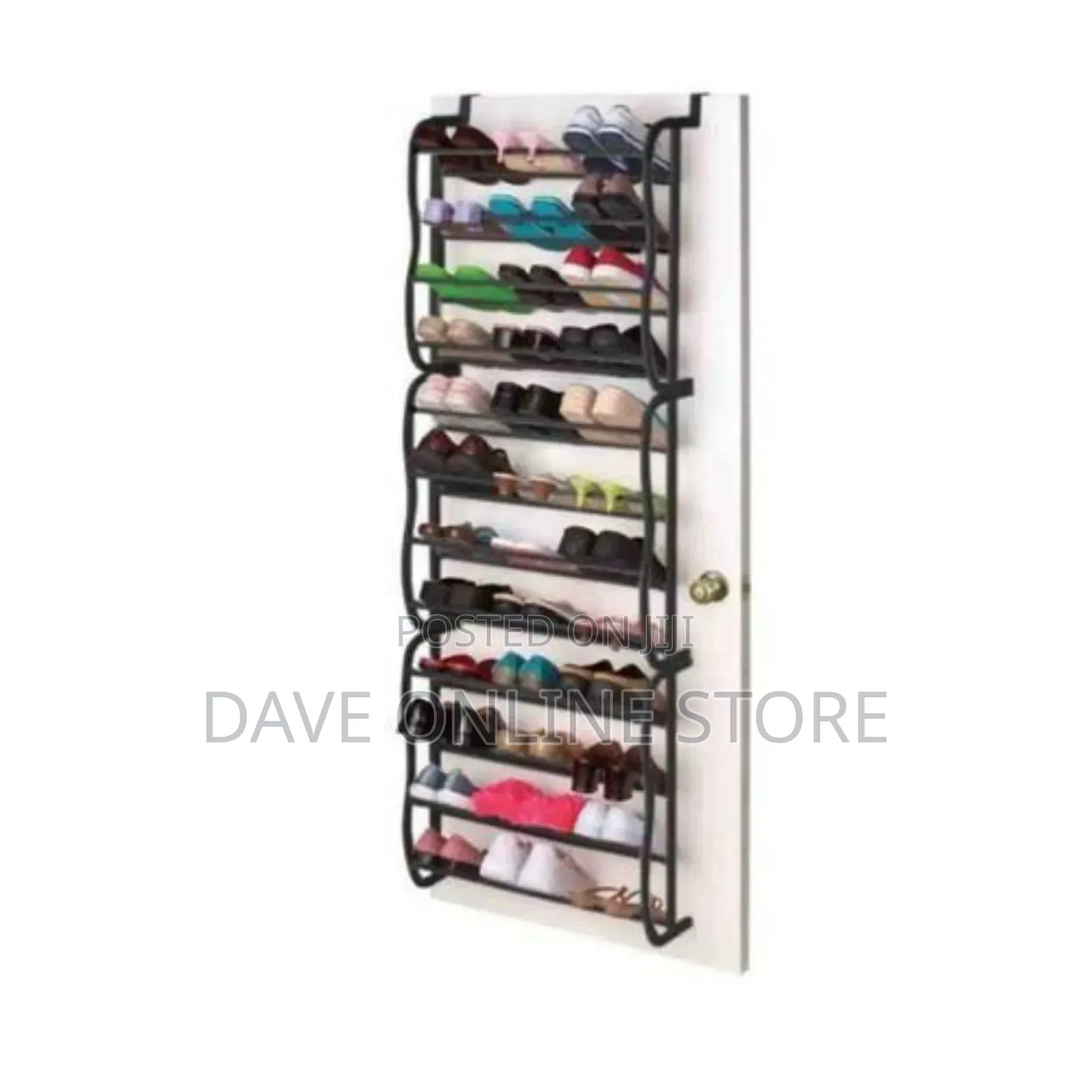 Over the Door Shoe Rack 36 Pairs -Black