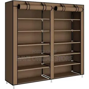 HCX 12 Layer Cloth Cabinet Double Dustproof Shoe Rack