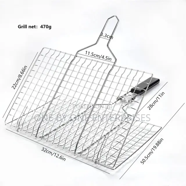 BBQ Grilling Baskets Non Stick Folding Grill Basket