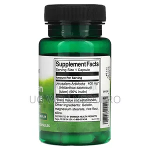 Swanson, Prebiotic Jerusalem Artichocke, 400 Mg, 60 Capsules