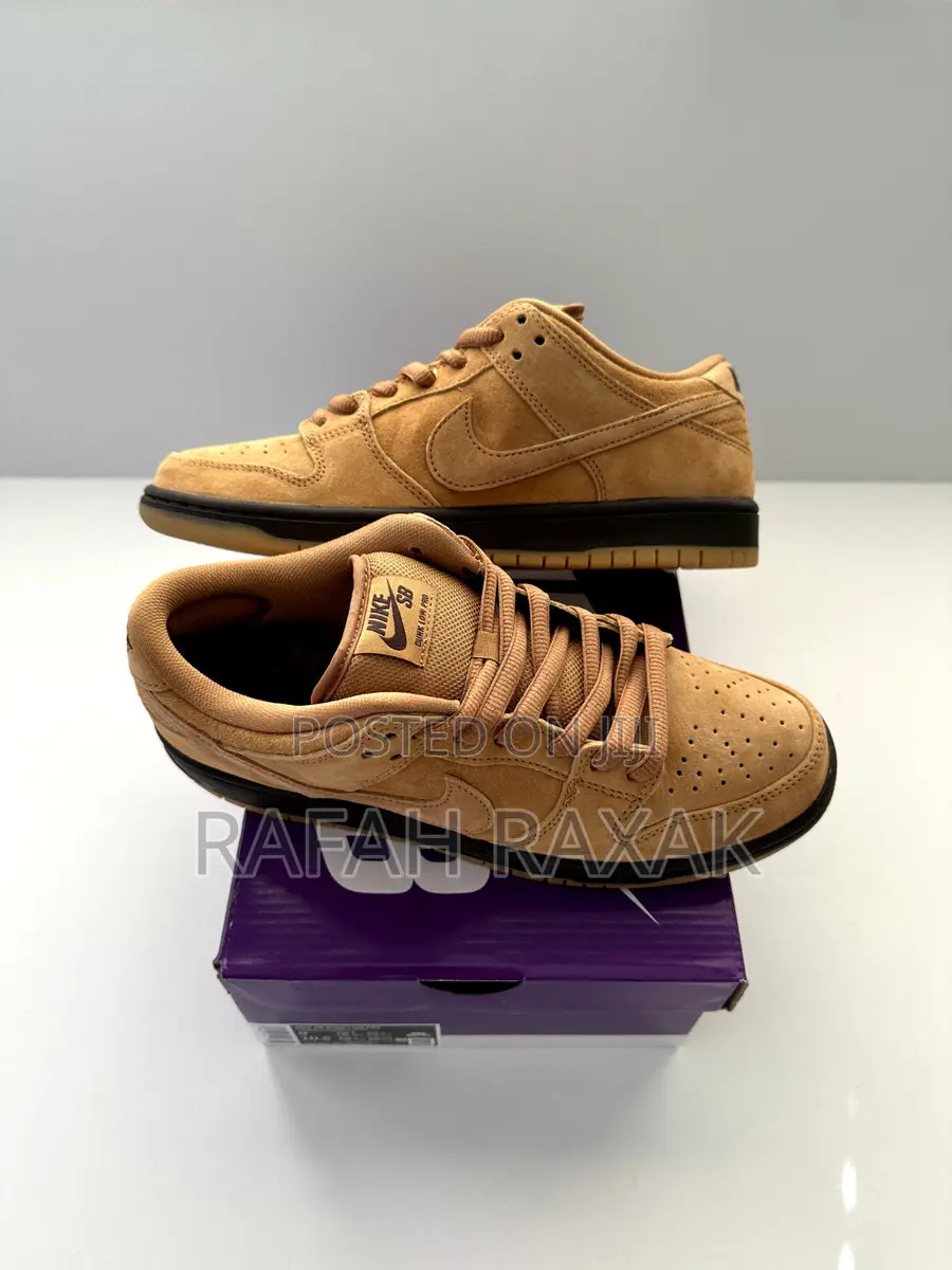 Original Nike SB Dunk Low Wheat Mocha Brown Suede Sneakers