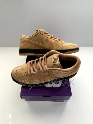 Original Nike SB Dunk Low Wheat Mocha Brown Suede Sneakers