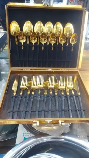 Golden/ Black Cutlery Box