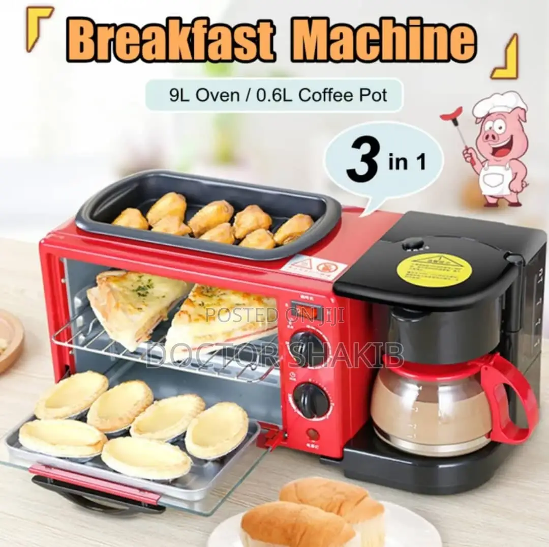 Electric 3-in-1 Breakfast Machine 9L Oven