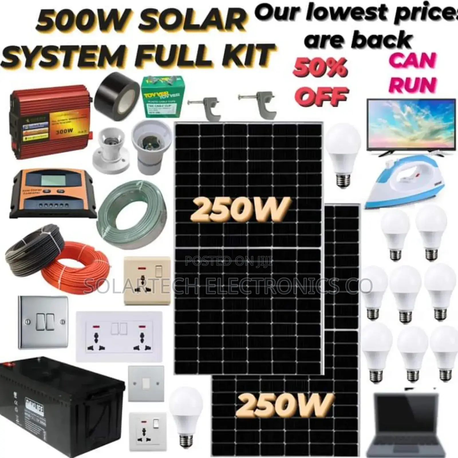 500W Solar Energy System Full Kit