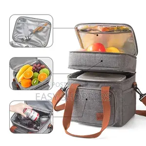 Double Layer Thermal Lunch Bag Large Capacity Picnic Box