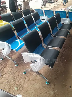 Four Seater Blue Colour Waiting Chairs