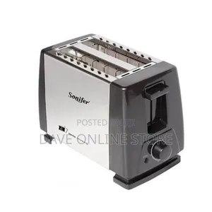 Sonifer 2 Slice Bread Toaster - Black,Silver