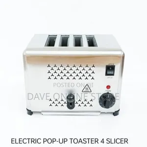 Commercial Automatic Electric Pop Up Bread Toaster 4 Slicer