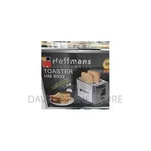 Hoffmans 2 Slice Electric Bread Toaster - Silver, Black