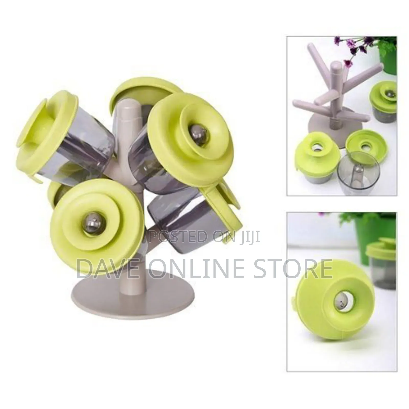 Pop-Up Spice Racks With Set of 6 Round Storage Containers