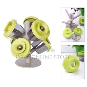 Pop-Up Spice Racks With Set of 6 Round Storage Containers