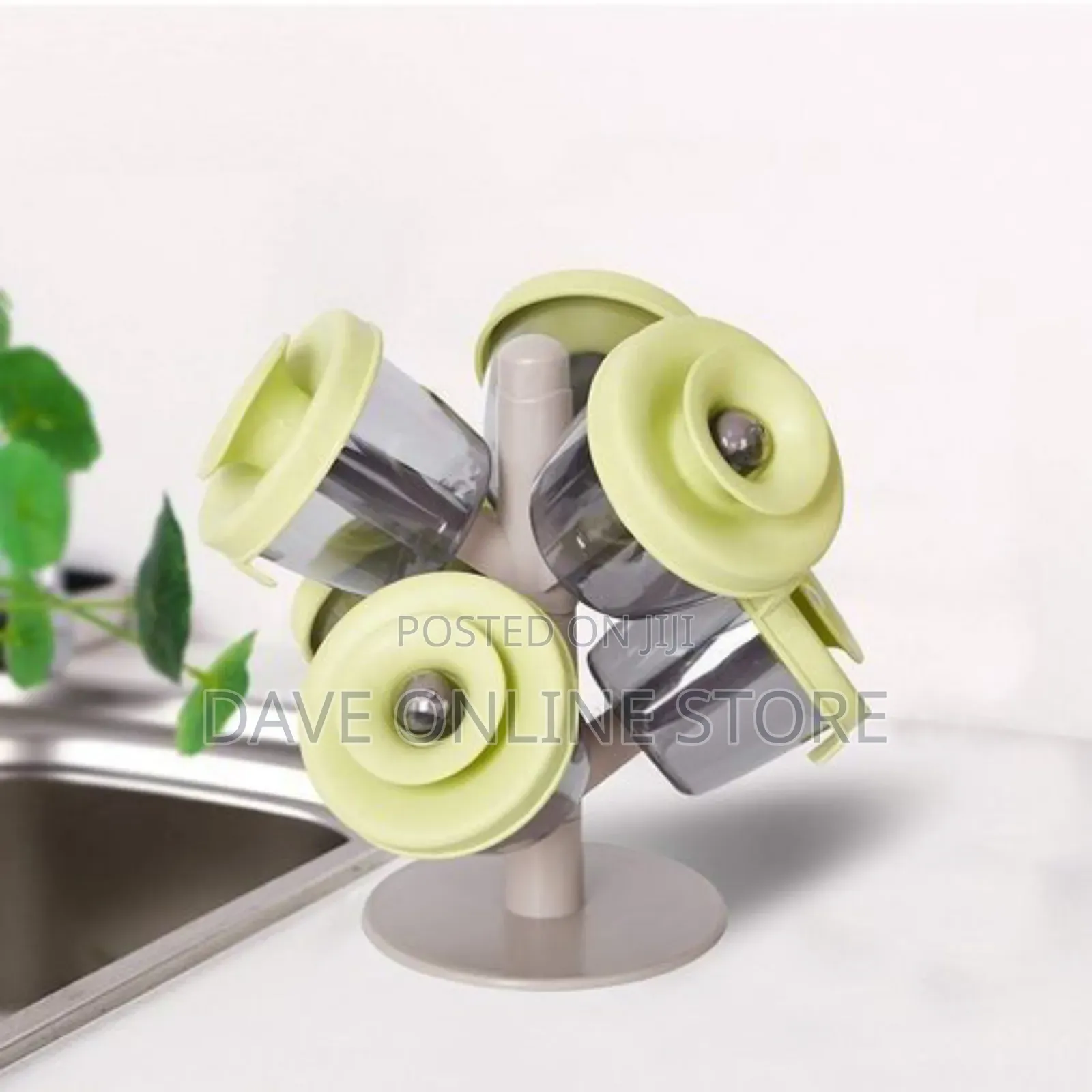Pop-Up Spice Racks With Set of 6 Round Storage Containers