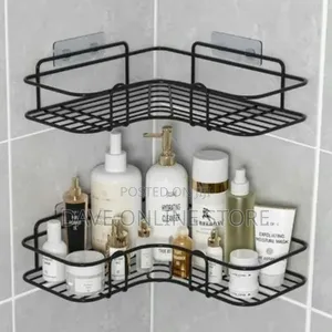 Bathroom Corner Storage Shelf Rack Holder Non-Rust 1pc
