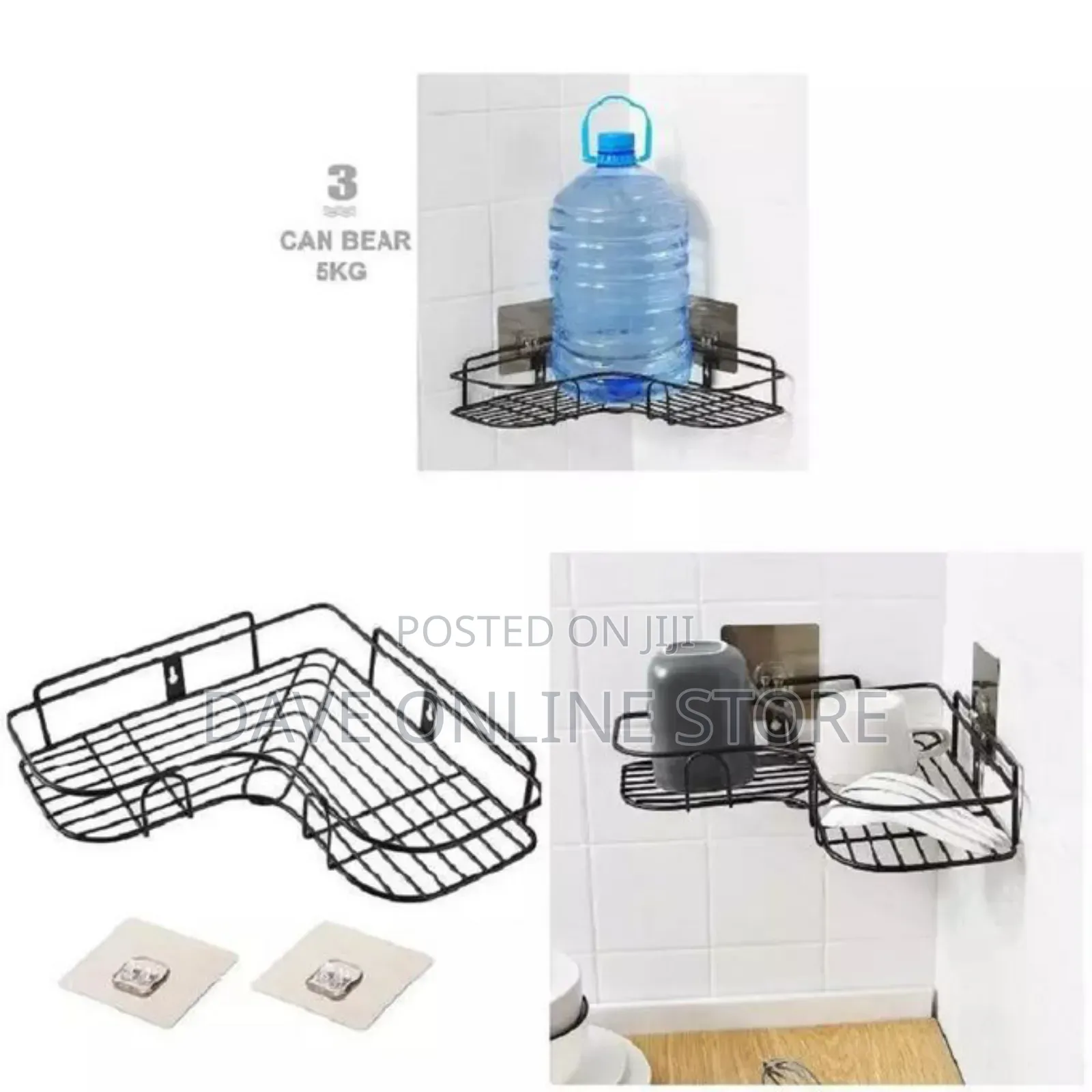 1 Punch- Multifunctional Corner Wall Hanging Wall Shelf