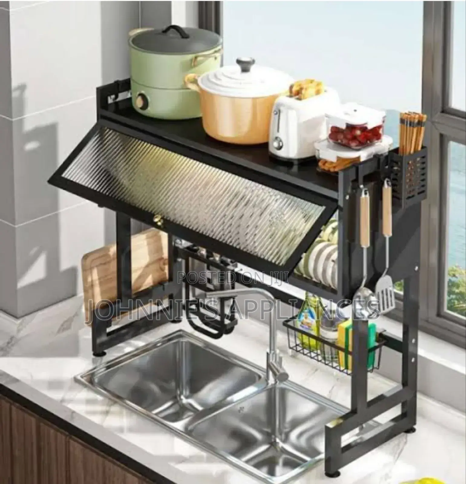 Over Sink Dish Drainer Rack Double Sink