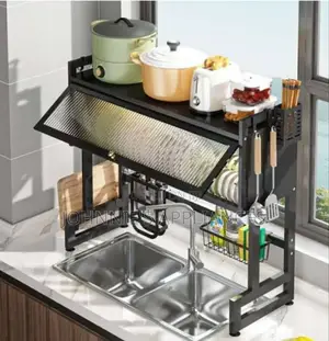 Over Sink Dish Drainer Rack Double Sink